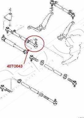 Red Line 40TO043 - Наконечник рулевой тяги, шарнир autospares.lv