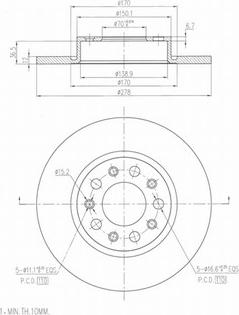 Red Line 26JE022 - Тормозной диск autospares.lv