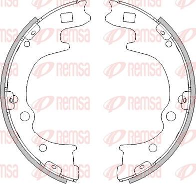 Remsa 4496.00 - Тормозные башмаки, барабанные autospares.lv