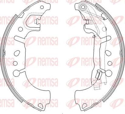 Remsa 4446.00 - Тормозные башмаки, барабанные autospares.lv