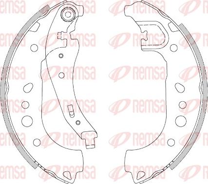 Remsa 4443.00 - Тормозные башмаки, барабанные autospares.lv