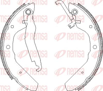 Remsa 4403.00 - Тормозные башмаки, барабанные autospares.lv