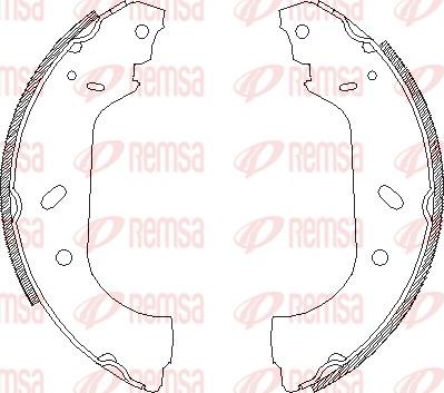 Remsa 4417.00 - Тормозные башмаки, барабанные autospares.lv