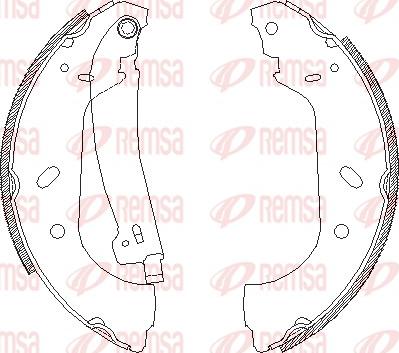 Remsa 4417.01 - Тормозные башмаки, барабанные autospares.lv