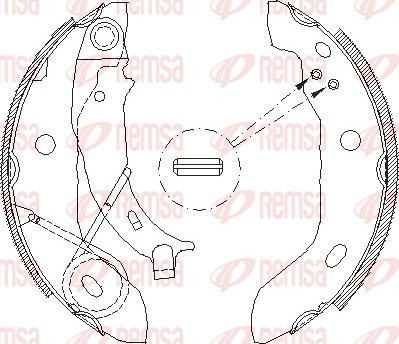 Remsa 4421.00 - Тормозные башмаки, барабанные autospares.lv