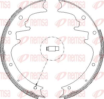 Remsa 4423.00 - Тормозные башмаки, барабанные autospares.lv