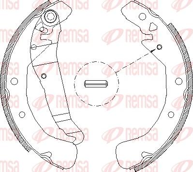 Remsa 4422.00 - Тормозные башмаки, барабанные autospares.lv