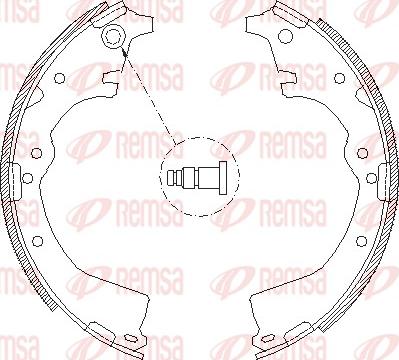 Remsa 4427.00 - Тормозные башмаки, барабанные autospares.lv