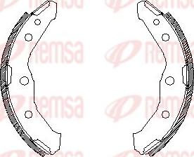 Remsa 4547.00 - Тормозные башмаки, барабанные autospares.lv