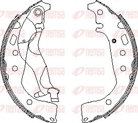 Remsa 4556.01 - Тормозные башмаки, барабанные autospares.lv