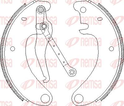 Remsa 4509.00 - Тормозные башмаки, барабанные autospares.lv