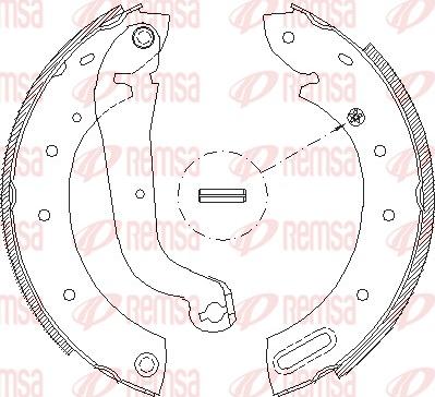 Remsa 4513.00 - Тормозные башмаки, барабанные autospares.lv