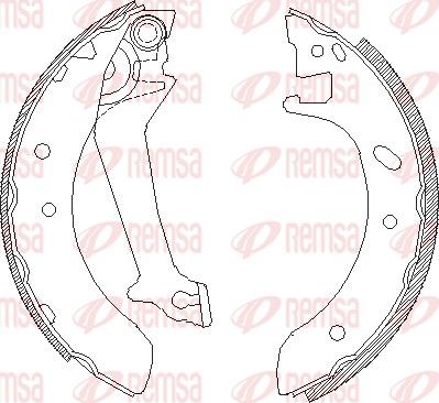 Remsa 4512.00 - Тормозные башмаки, барабанные autospares.lv