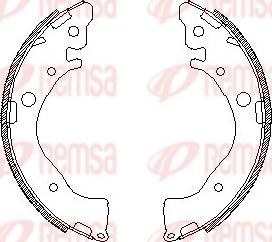 Remsa 4587.00 - Тормозные башмаки, барабанные autospares.lv