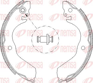 Remsa 4647.00 - Тормозные башмаки, барабанные autospares.lv