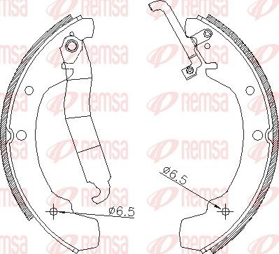 Remsa 4688.00 - Тормозные башмаки, барабанные autospares.lv