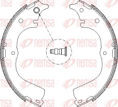 Remsa 4678.00 - Тормозные башмаки, барабанные autospares.lv