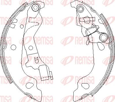 Remsa 4099.00 - Тормозные башмаки, барабанные autospares.lv