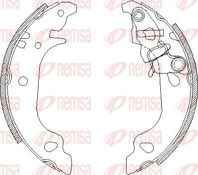 Remsa 4099.01 - Тормозные башмаки, барабанные autospares.lv