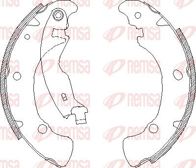 Remsa 4041.00 - Тормозные башмаки, барабанные autospares.lv