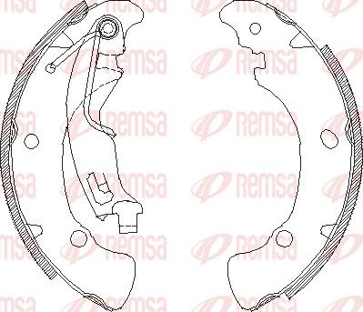 Remsa 4041.01 - Тормозные башмаки, барабанные autospares.lv