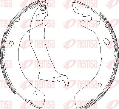 Remsa 4047.00 - Тормозные башмаки, барабанные autospares.lv