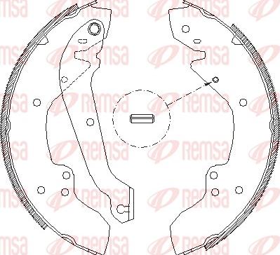 Remsa 4056.00 - Тормозные башмаки, барабанные autospares.lv