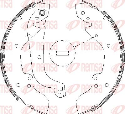 Remsa 4056.01 - Тормозные башмаки, барабанные autospares.lv