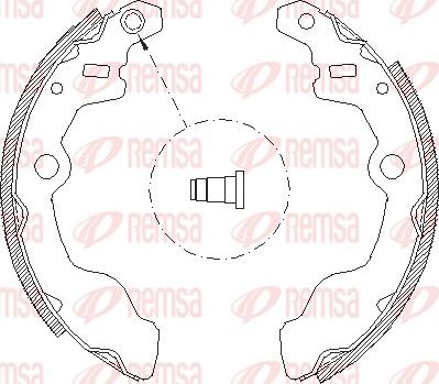 Remsa 4050.00 - Тормозные башмаки, барабанные autospares.lv