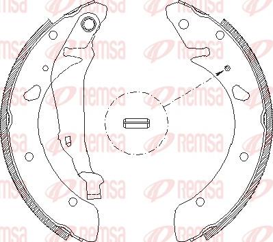 Remsa 4053.00 - Тормозные башмаки, барабанные autospares.lv