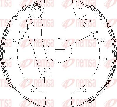 Remsa 4069.00 - Тормозные башмаки, барабанные autospares.lv