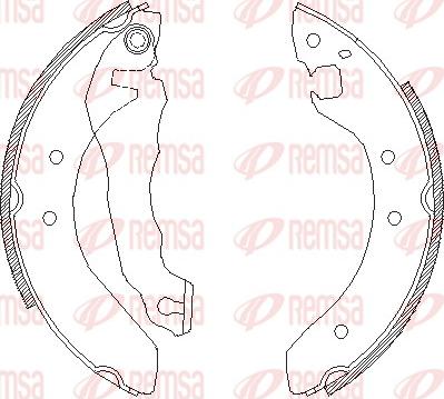 Remsa 4064.00 - Тормозные башмаки, барабанные autospares.lv