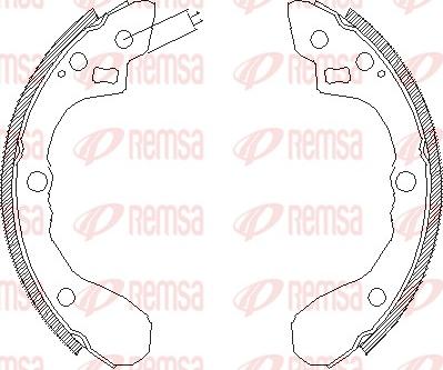 Remsa 4060.00 - Тормозные башмаки, барабанные autospares.lv