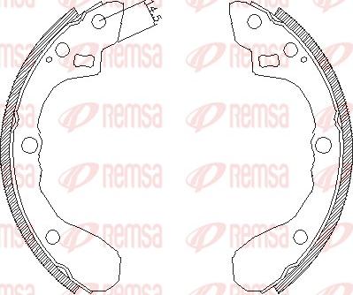 Remsa 4060.01 - Тормозные башмаки, барабанные autospares.lv