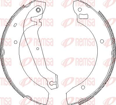 Remsa 4063.00 - Тормозные башмаки, барабанные autospares.lv