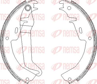 Remsa 4010.00 - Тормозные башмаки, барабанные autospares.lv