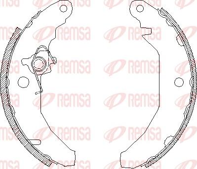 Remsa 4081.00 - Тормозные башмаки, барабанные autospares.lv