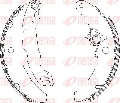 Remsa 4081.01 - Тормозные башмаки, барабанные autospares.lv