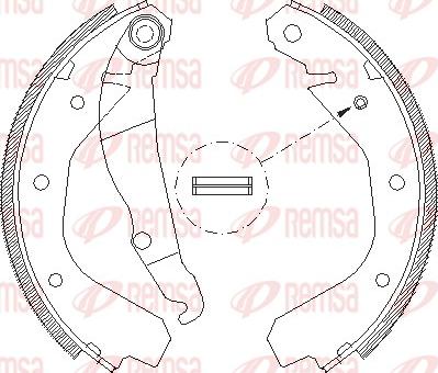 Remsa 4088.00 - Тормозные башмаки, барабанные autospares.lv