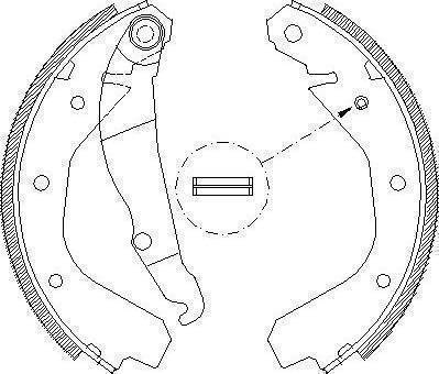 Magneti Marelli 363609504050 - Комплект тормозных колодок, барабанные autospares.lv