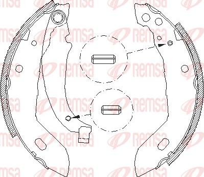 Remsa 4083.00 - Тормозные башмаки, барабанные autospares.lv