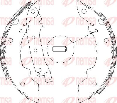 Remsa 4036.00 - Тормозные башмаки, барабанные autospares.lv