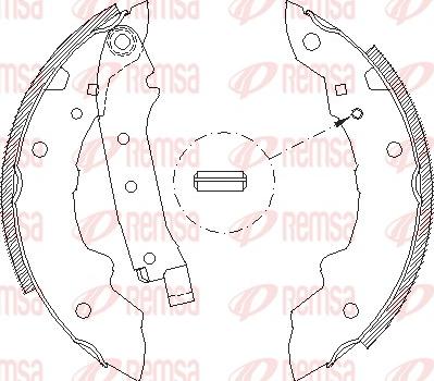 Remsa 4036.01 - Тормозные башмаки, барабанные autospares.lv