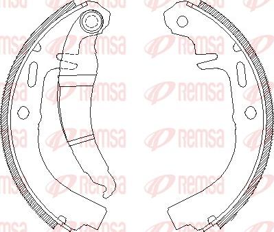 Remsa 4025.00 - Тормозные башмаки, барабанные autospares.lv