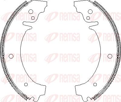 Remsa 4026.00 - Тормозные башмаки, барабанные autospares.lv