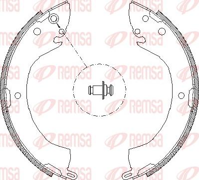 Remsa 4079.00 - Тормозные башмаки, барабанные autospares.lv