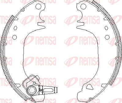 Remsa 4075.00 - Тормозные башмаки, барабанные autospares.lv