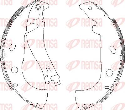 Remsa 4072.00 - Тормозные башмаки, барабанные autospares.lv