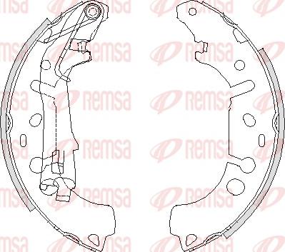 Remsa 4192.00 - Тормозные башмаки, барабанные autospares.lv