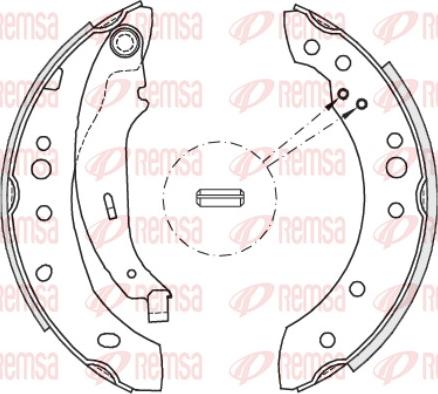 Remsa 4149.02 - Тормозные башмаки, барабанные autospares.lv